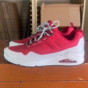 SKECHERS Street Uno Mavy Men's Size 13 Comfort Casual Red White Sneakers 183015